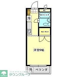 サンハイム・石坂 1Kの間取図画像