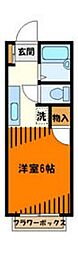 多摩都市モノレール 大塚・帝京大学駅 徒歩19分の賃貸アパート 2階1Kの間取り