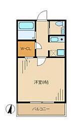 多摩都市モノレール 大塚・帝京大学駅 徒歩10分の賃貸アパート 2階1Kの間取り