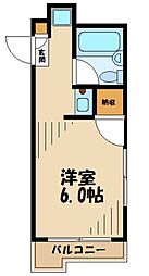 南橋本レジデンス 1Kの間取図画像