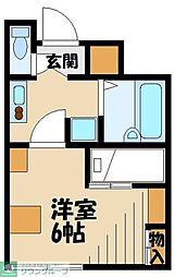 レオパレスシュガーハイム 1Kの間取図画像