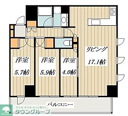 アトラス豊田 3LDKの間取図画像