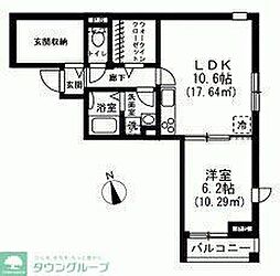 メゾンルミエール 1LDKの間取図画像