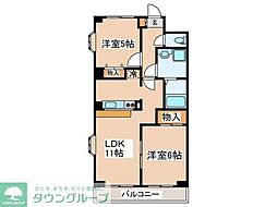 カーディナンス永山 2LDKの間取図画像