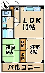 花みずき新館 2LDKの間取図画像