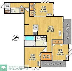 ゲートフロント 3LDKの間取図画像