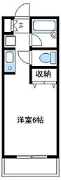ジュネスアオキ ワンルームの間取図画像