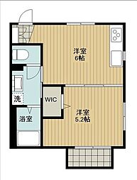 ピアチェーレ 1DKの間取図画像