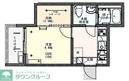 KEIAI RESIDENCE 五香 1階1Kの間取り