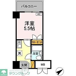 コンフォール小泉 1Kの間取図画像
