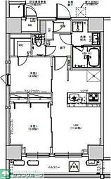 S-RESIDENCE綾瀬rivie 7階2LDKの間取り