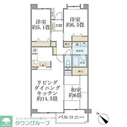ノブレス南柏 3LDKの間取図画像