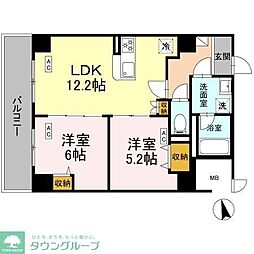 カスタリア西船橋II 2LDKの間取図画像