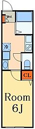セレーノテラス 1Kの間取図画像