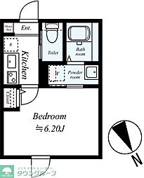 GRADUS松戸 1Kの間取図画像