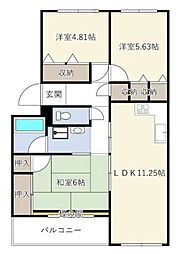 INOVE松戸六高台A 3LDKの間取図画像