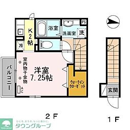 アーバンライフ2 1Kの間取図画像
