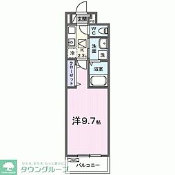 ウィンロードII 1Kの間取図画像