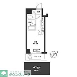 カスタリア西船橋 ワンルームの間取図画像