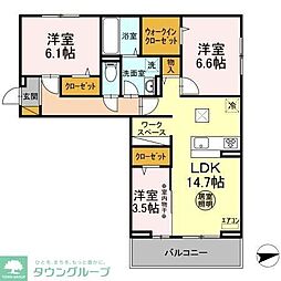 argento 3LDKの間取図画像