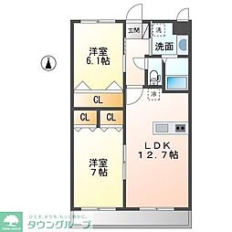 アリエッタ・ボスカート 2LDKの間取図画像