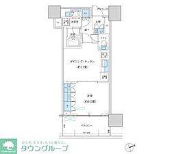 パークシティ柏の葉キャンパスザ・ゲートタワーウエスト 1DKの間取図画像