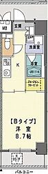エムズ・ゴン 1Kの間取図画像