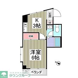 センチュリー堀切 1Kの間取図画像