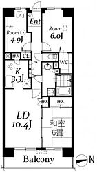 白井ロジュマン 3LDKの間取図画像