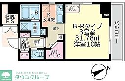 アロー北松戸27番館 ワンルームの間取図画像