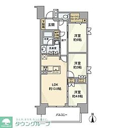 ヴェレーナおおたかの森エアリーフォート 3LDKの間取図画像