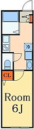 セレーノテラス 1Kの間取図画像