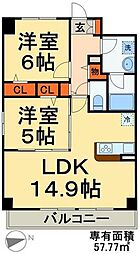コンフォリア北小金 1SLDKの間取図画像
