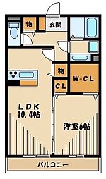 西武新宿線 狭山市駅 バス11分 富士見公民館入口下車 徒歩2分の賃貸アパート 3階1LDKの間取り