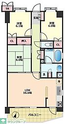西武新宿線 本川越駅 バス15分 神明町下車 徒歩1分の賃貸アパート 7階3LDKの間取り