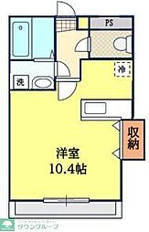 ミラクオーレ ワンルームの間取図画像