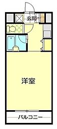 伊勢原八番館 ワンルームの間取図画像