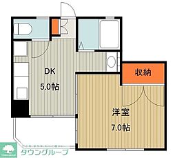コンフォート88 1DKの間取図画像