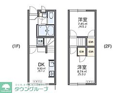 レオパレスTORRANCE 2DKの間取図画像