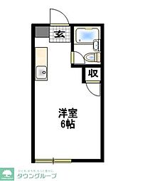 フラットハンズ嵐山 ワンルームの間取図画像