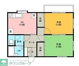 センチュリーコーポラス 2DKの間取図画像