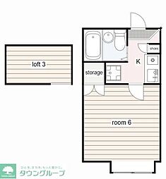 入間川プレミアム 1Kの間取図画像