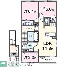 カーム エレガント 3LDKの間取図画像