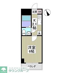 石田ビル 1Kの間取図画像
