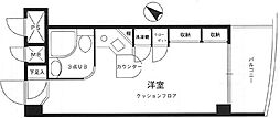 JR中央線 立川駅 徒歩10分の賃貸マンション 6階ワンルームの間取り