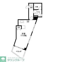 多加はしＢＬＤ． 5階ワンルームの間取り