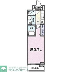 セグロ　358 3階1Kの間取り