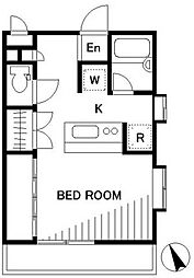 シトラスグランディス 1階1Kの間取り