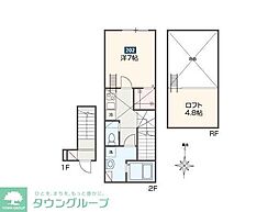 del Cielo小平 2階1Kの間取り