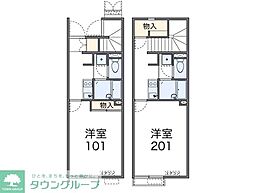 レオネクストことぶき 1階1Kの間取り